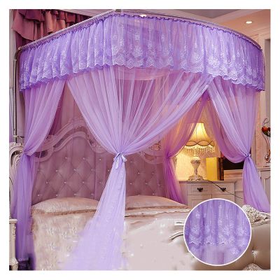 SZITW Princess Canopy for Girls, Double-Layer, for King and Large Queen Beds
