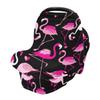 Cute Pink Flamingo Nursing Cover and Baby Car Seat Cover view 1