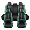 Awotzon Car Seat Covers for Hyundai Tucson 2005–2026, 5-Seat Full Set, All-Weather Faux Leather, Black/Green view 1