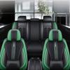 Awotzon Car Seat Covers for Hyundai Tucson 2005–2026, 5-Seat Full Set, All-Weather Faux Leather, Black/Green view 2