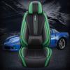 Awotzon Car Seat Covers for Hyundai Tucson 2005–2026, 5-Seat Full Set, All-Weather Faux Leather, Black/Green view 3