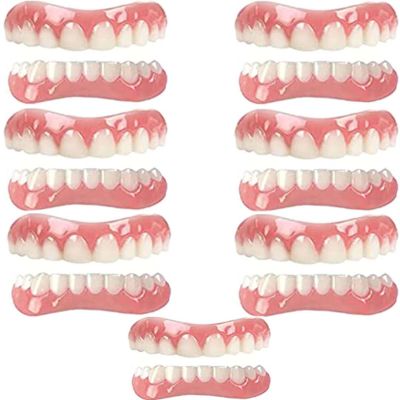 False Teeth Veneers, Instant Cosmetic Temporary Dental Covers, 7-Piece Set