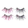 FRCOLOR 6 Pairs Glitter Colorful Glow-in-the-Dark False Eyelashes view 1