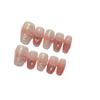 Handmade Pink-Blush Press-On Acrylic Nails, Short, Full Cover with Glue (Color 16, Size S) view 1