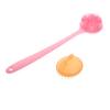 Angoily Silicone Shower Brush with Long Handle, Back Scrubber, Massage Function, 2-Piece Set view 1