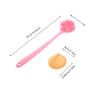 Angoily Silicone Shower Brush with Long Handle, Back Scrubber, Massage Function, 2-Piece Set view 2
