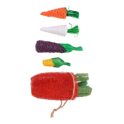 Angoily 5-Piece Chew Toy Set for Hamsters and Rabbits
