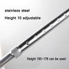 Single Walking Crutch, 10-Level Height Adjustable, Non-Slip, Lightweight Telescopic, Black, 90 cm view 4