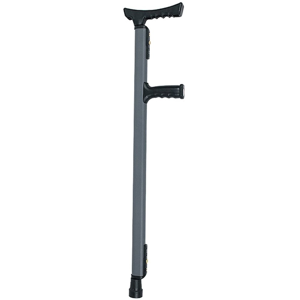 Portable Folding Adjustable Forearm Crutch for Adults, Seniors and People with Disabilities, Gray Single Piece - Star of Light