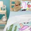 3-Piece Queen Duvet Cover Set, Breathable Tencel, Unicorn Ice Cream Girl Pattern view 4