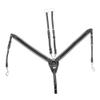 UKE Elastic Breastplate and Martingale in Double Leather, Cob1, Black view 1
