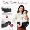 Momcozy Hip Seat Baby Carrier with Original 3D Abdominal Support and EVA Massage Pad, Black, L view 3