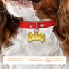 Ibera Gifts - Personalized Dog Tag in Bone Shape for Small to Medium Dogs and Cats (Gold, Paw Print) view 2