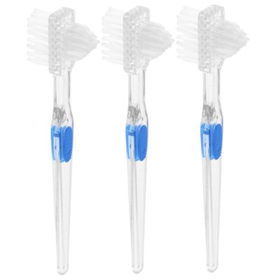 GLEAVI 15-Piece Extra-Soft Denture Brushes, Three-Sided Cleaning Brushes for Dentures and Retainers