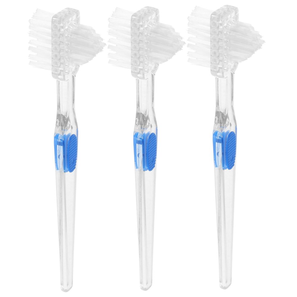 GLEAVI 15-Piece Extra-Soft Denture Brushes, Three-Sided Cleaning Brushes for Dentures and Retainers