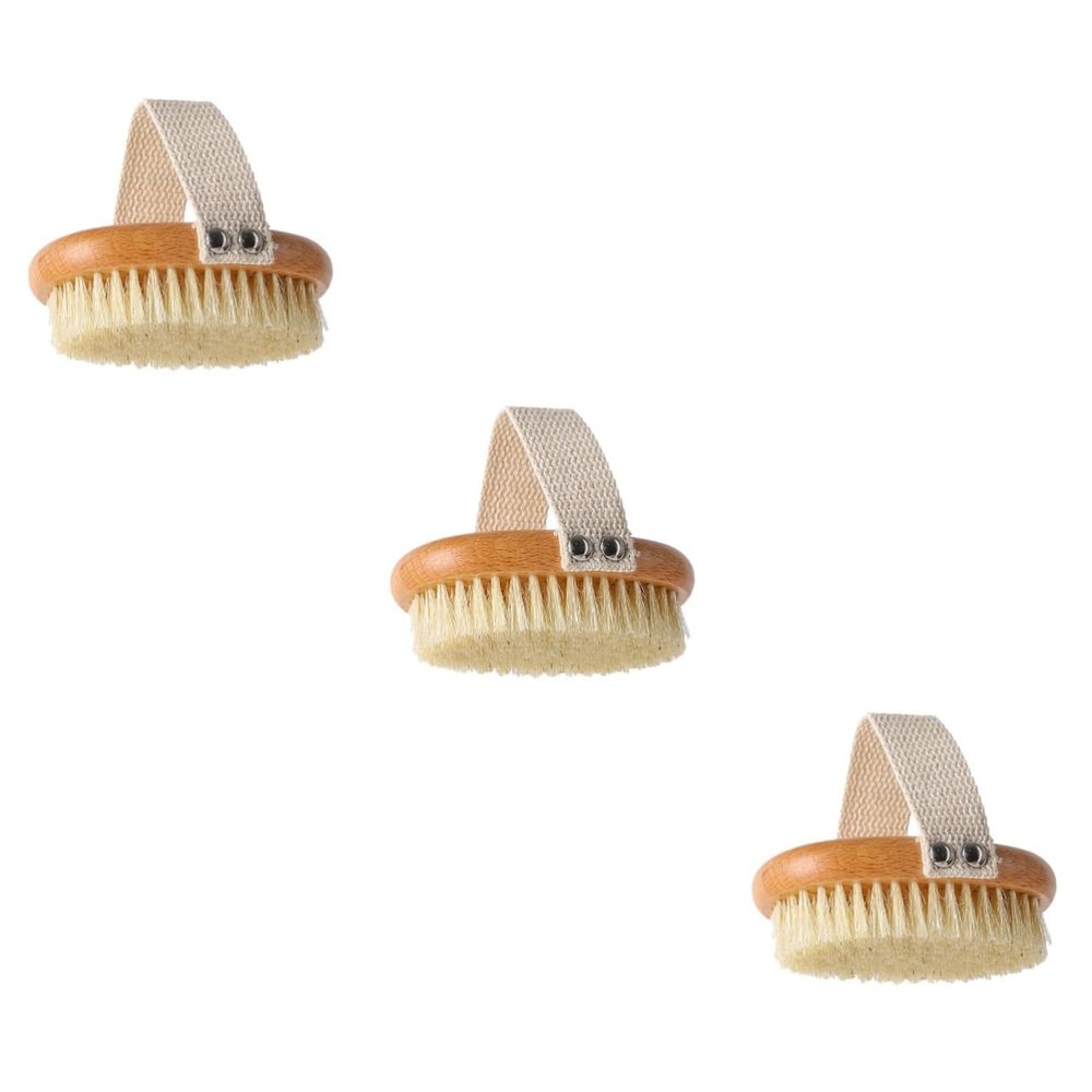 Mobestech 3-Piece Natural Bristle Body Brush Set