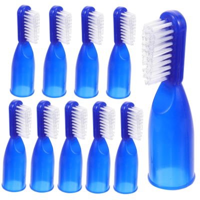 Disposable Toothbrushes, 10-Pack, Small Plastic Finger Toothbrushes