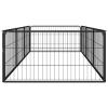BAZZI Dog Cage, 8 Panels, Black, 100 x 50 cm, Powder-Coated Steel view 4