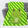 3D Green Frog Flannel Fleece Blanket, 130 x 150 cm view 2