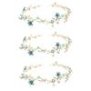 DOITOOL 3-Piece Wedding Headbands with Artificial Flowers and Pearls view 1