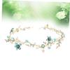 DOITOOL 3-Piece Wedding Headbands with Artificial Flowers and Pearls view 2