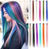 Rainbow Clip-In Hair Extensions, 55.9 cm, Long Straight Synthetic Hairpiece view 2
