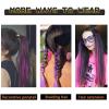 Rainbow Clip-In Hair Extensions, 55.9 cm, Long Straight Synthetic Hairpiece view 4