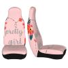 BEEOFICEPENG Car Seat Covers, Universal Front Seat Protectors, 2-Pack, Pretty Girl Flowers view 3
