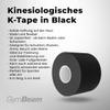 GymBeam Kinesiology K-Tape - Physiological Sports Tape, 5 m x 5 cm, Cotton with Elastane, Strong Adhesion, Stable and Flexible, Waterproof, Ideal for Back, Arms, Knees or Ankles (Black) view 2