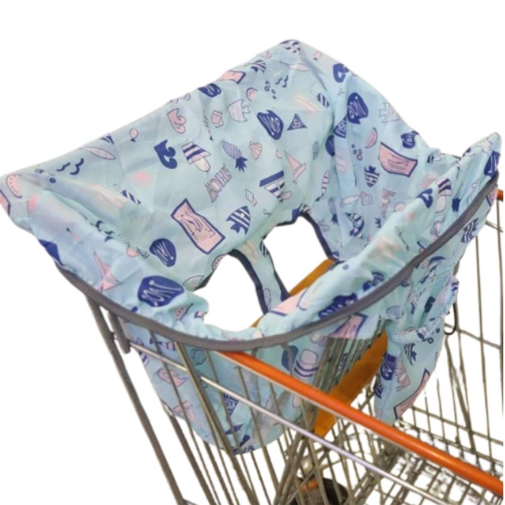 Gsycle Baby Shopping Cart Cover, Toddler High Chair Seat Cushion, Portable Shopping Cart and High Chair Cover for Outdoor Use