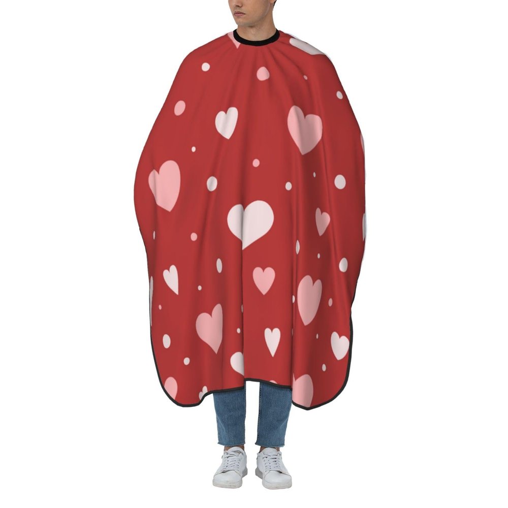 EgoMed Haircut Cape with Valentine's Day Heart Pattern