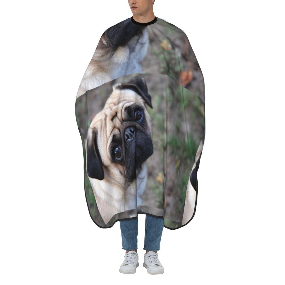 EgoMed Professional Haircut Cape with Pug Dog Print