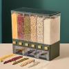 ARICCI Rice Dispenser, Household Grain Storage Container, Red/Green view 2