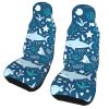 BEEOFICEPENG Universal Front Car Seat Covers, 2-Pack, Cute Underwater Sharks view 1