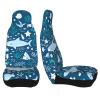 BEEOFICEPENG Universal Front Car Seat Covers, 2-Pack, Cute Underwater Sharks view 3
