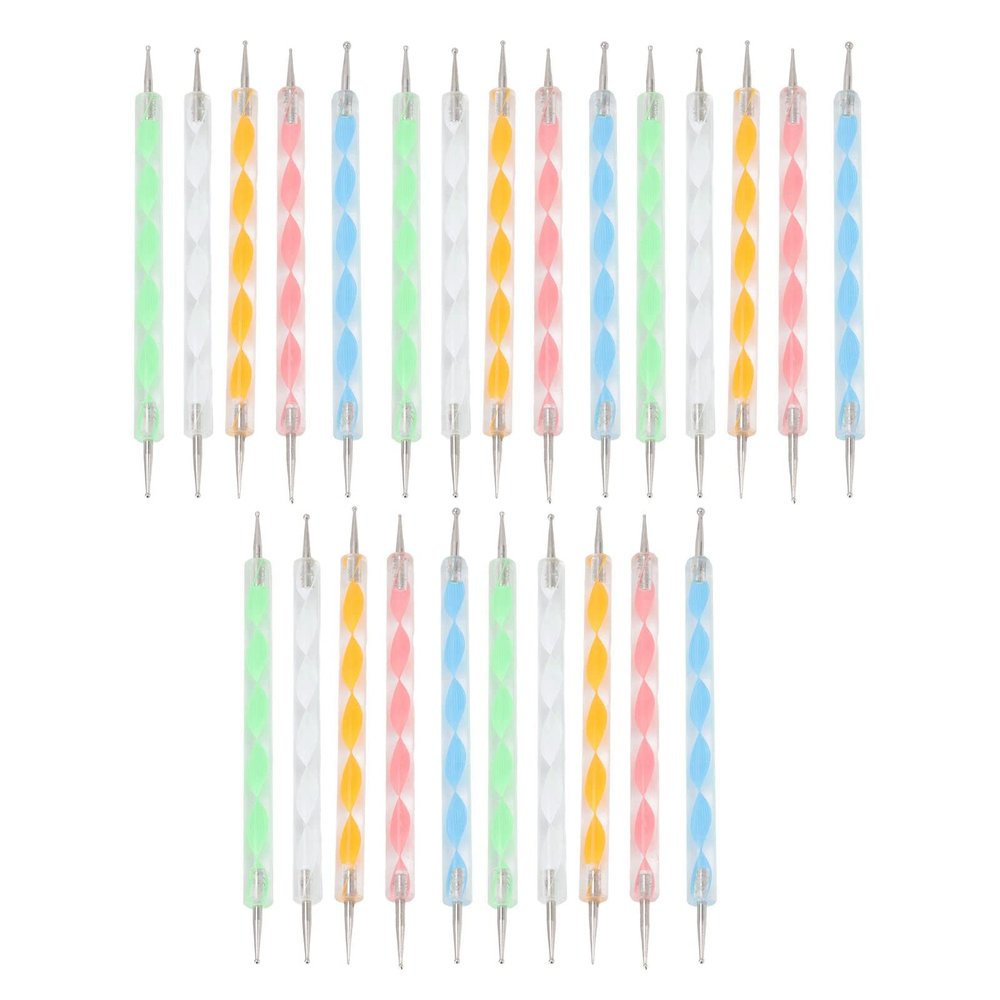 Glomora 25-Piece Nail Art Dotting Pens, Double-Sided Tools