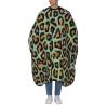 EgoMed Professional Haircut Cape, Blue-Green Leopard Print view 1