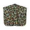 EgoMed Professional Haircut Cape, Blue-Green Leopard Print view 2