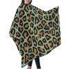 EgoMed Professional Haircut Cape, Blue-Green Leopard Print view 4