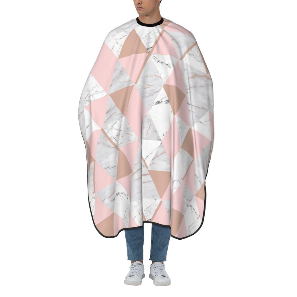 EgoMed Professional Haircut Cape, Rose Gold Triangle Marble Pattern