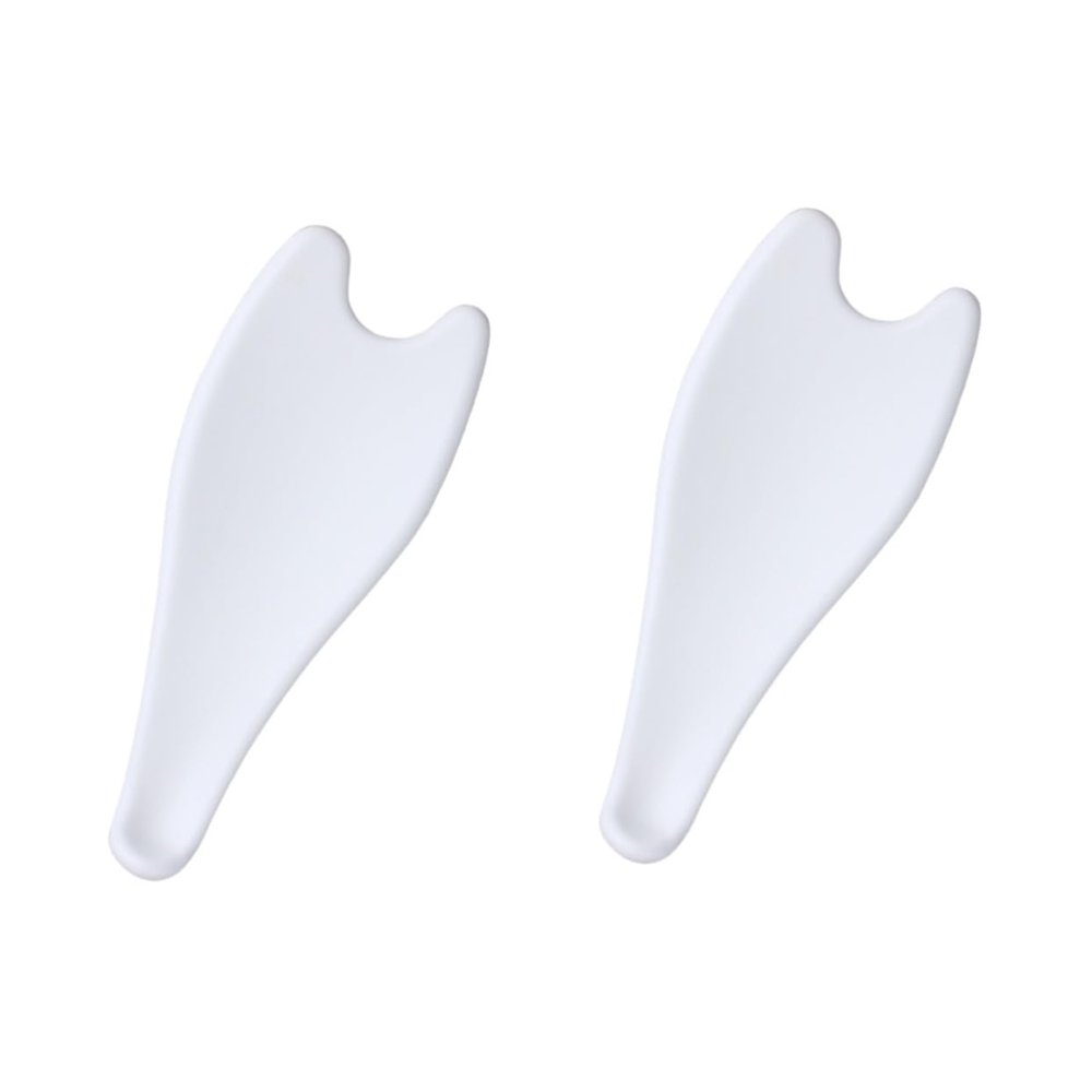 PartyKindom 2-Piece Scalp Massage Tool and Facial Gua Sha Set, White