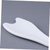 PartyKindom 2-Piece Scalp Massage Tool and Facial Gua Sha Set, White view 2