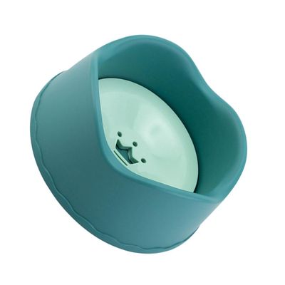 Abrasion-Resistant Plastic Food Bowl for Puppies and Kittens, Green