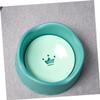 Abrasion-Resistant Plastic Food Bowl for Puppies and Kittens, Green view 3