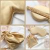 JIHUOO 3-Piece Synthetic Silk Satin Sleep Mask Set, Gold view 3