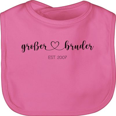 Baby Bib – Big Brother Est. 2024 – Pink – One Size