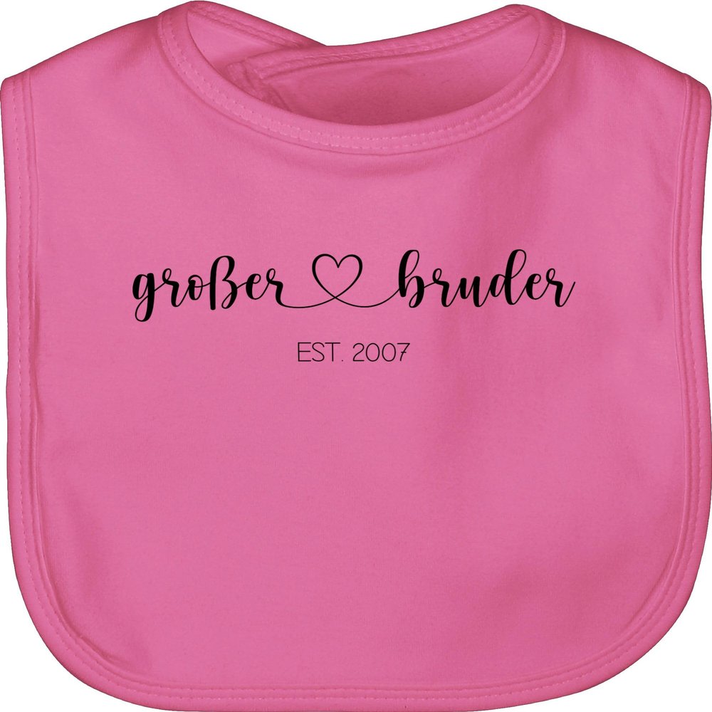 Baby Bib – Big Brother Est. 2024 – Pink – One Size