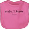 Baby Bib – Big Brother Est. 2024 – Pink – One Size view 1