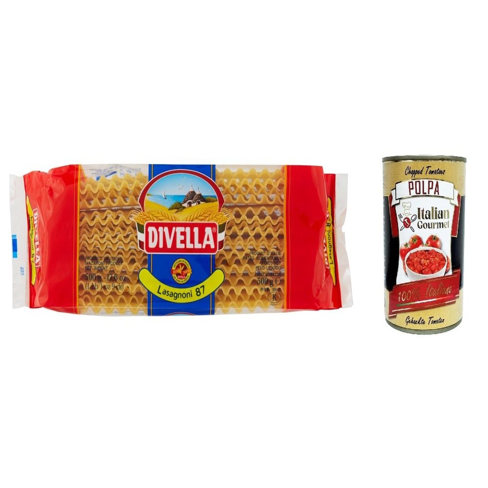 Italian Gourmet Lasagnoni 87 Pasta, 100% Italian Durum Wheat, 5 x 500 g