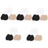 minkissy 15 Pairs Gel Forefoot Pads for High Heels, Self-Adhesive Cushioning Inserts for Foot Pain Relief, Transparent and Black view 1